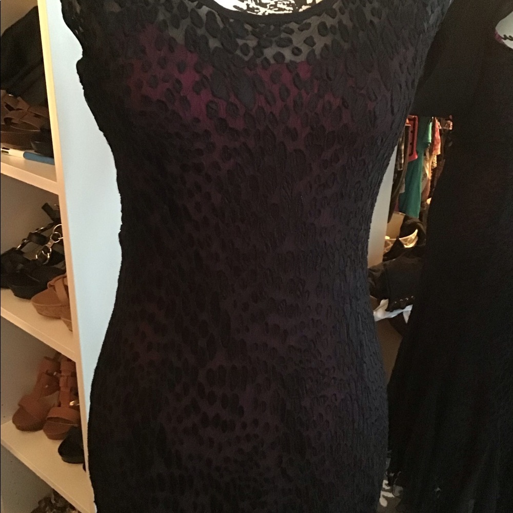Komarov Black Dress with Pink Slip Small NWT